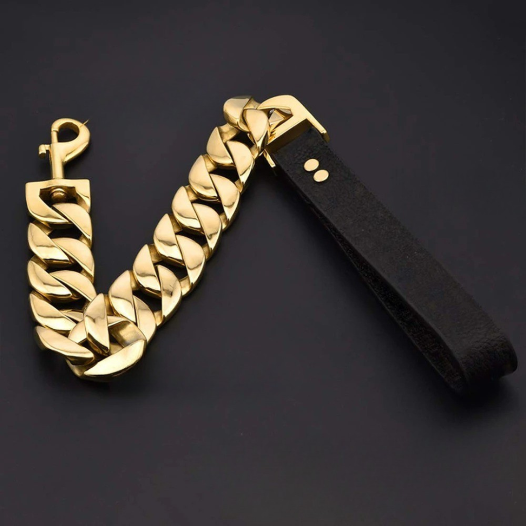 AlphaLink – GoldForce – Robustes Halsband mit kubanischer Gliederkette