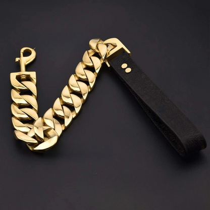 AlphaLink – GoldForce – Robustes Halsband mit kubanischer Gliederkette
