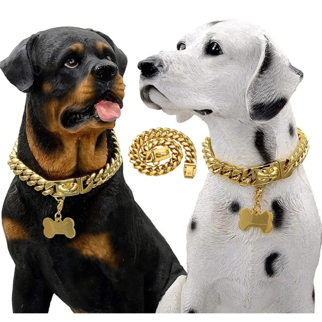 AlphaLink – GoldForce – Robustes Halsband mit kubanischer Gliederkette