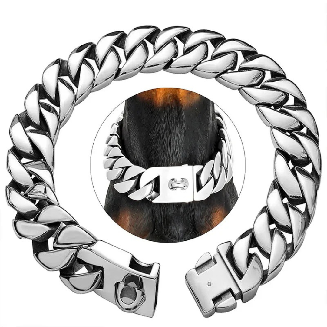 AlphaLink – GoldForce – Robustes Halsband mit kubanischer Gliederkette