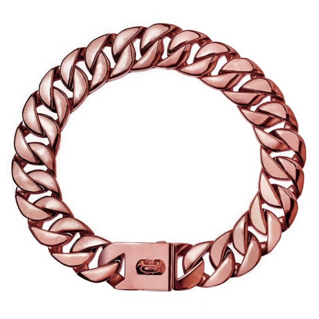 AlphaLink – GoldForce – Robustes Halsband mit kubanischer Gliederkette
