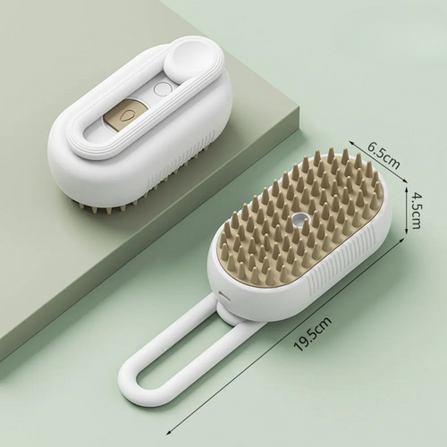 PetiGlow – SteamCare – 3-in-1 Dampfhaarbürste für Reinigung & Fellpflege